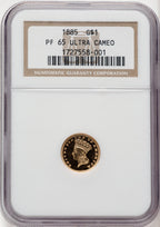 1885 G$1 Proof Gold Dollar NGC PR65
