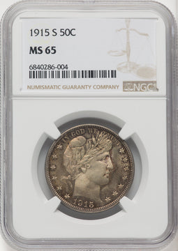 1915-S 50C Barber Half Dollar NGC MS65 (506576020)