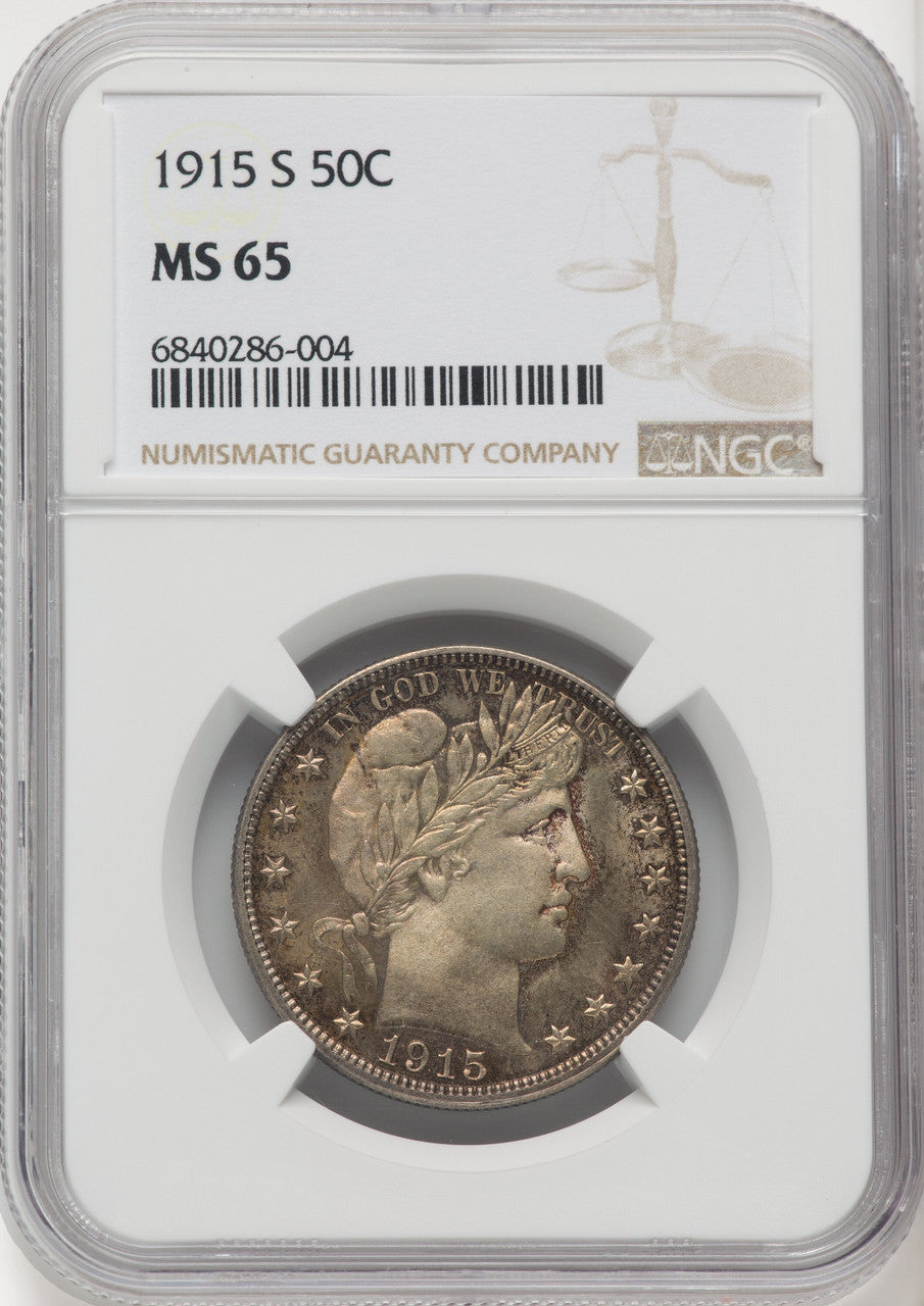 1915-S 50C Barber Half Dollar NGC MS65 (506576020)
