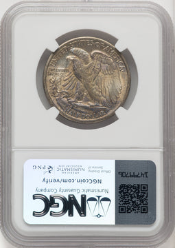 1917-S 50C OBVERSE Walking Liberty Half Dollar NGC AU58