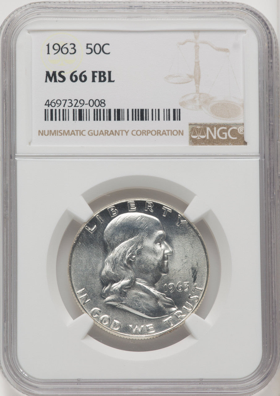 1963 50C FL Franklin Half Dollar NGC MS66