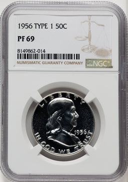 1956 50C Type 1 Proof Franklin Half Dollar NGC PR69 (506595105)