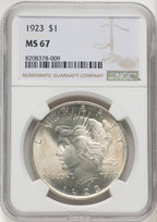 1923 Peace Dollar NGC MS67