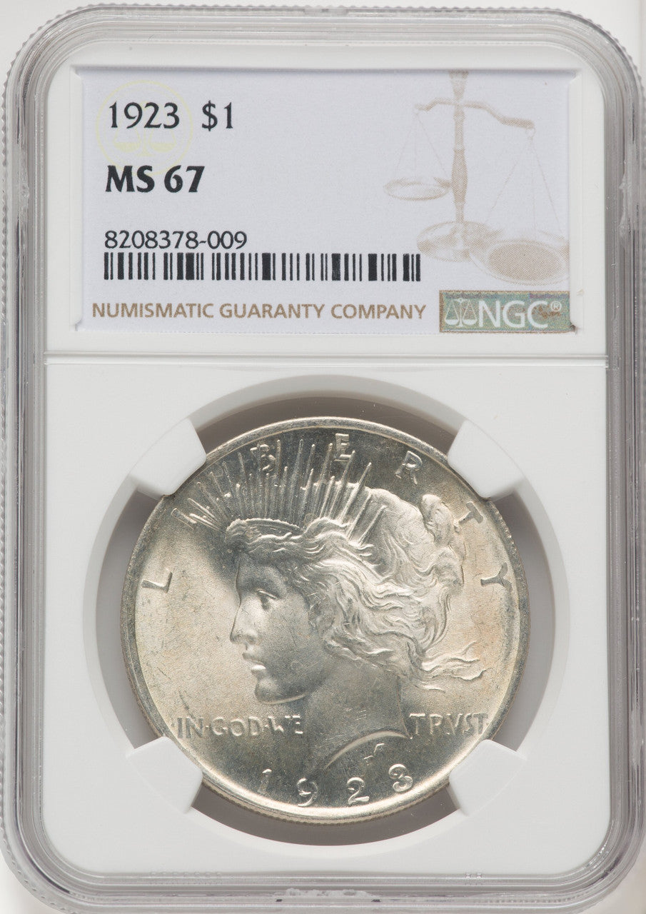 1923 Peace Dollar NGC MS67