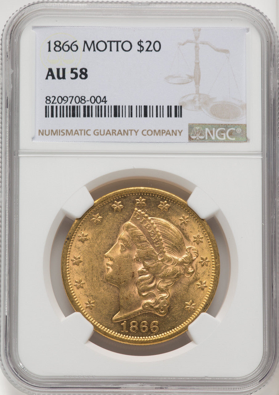 1866 $20 Liberty Double Eagle NGC AU58 (769563056)