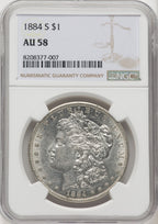 1884-S Morgan Dollar NGC AU58