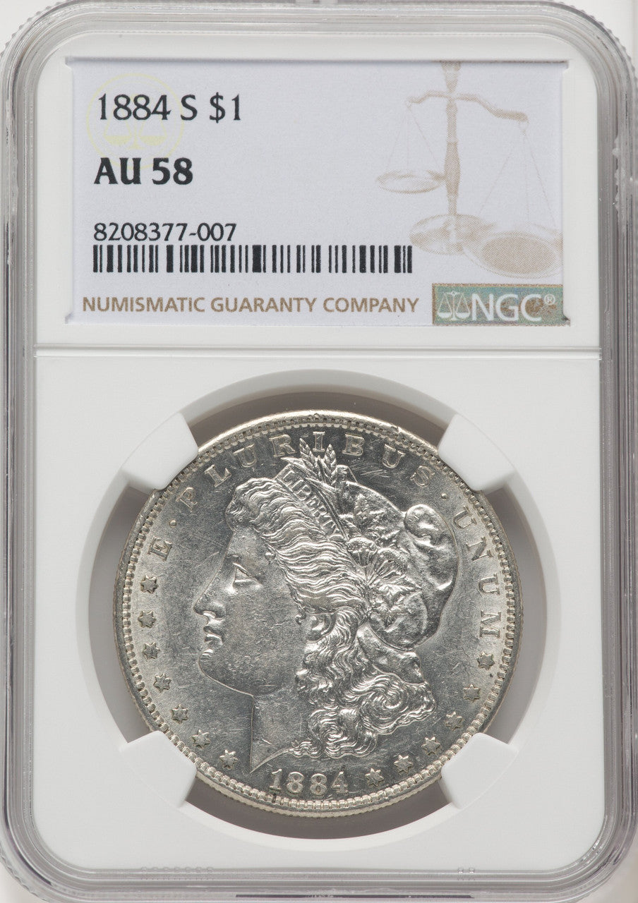 1884-S Morgan Dollar NGC AU58