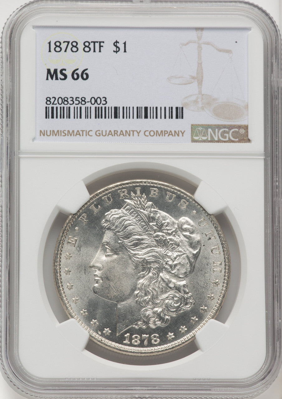 1878 8TF Morgan Dollar NGC MS66