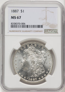 1887 Morgan Dollar NGC MS67