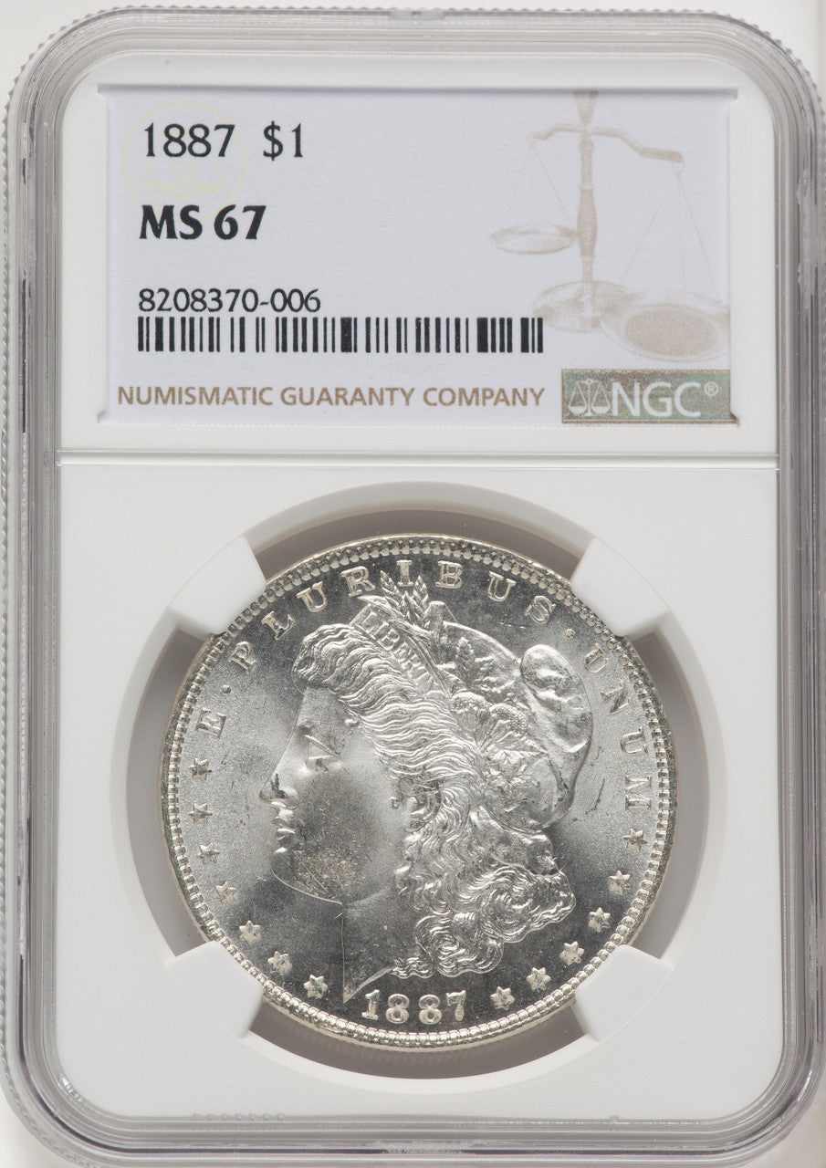 1887 Morgan Dollar NGC MS67