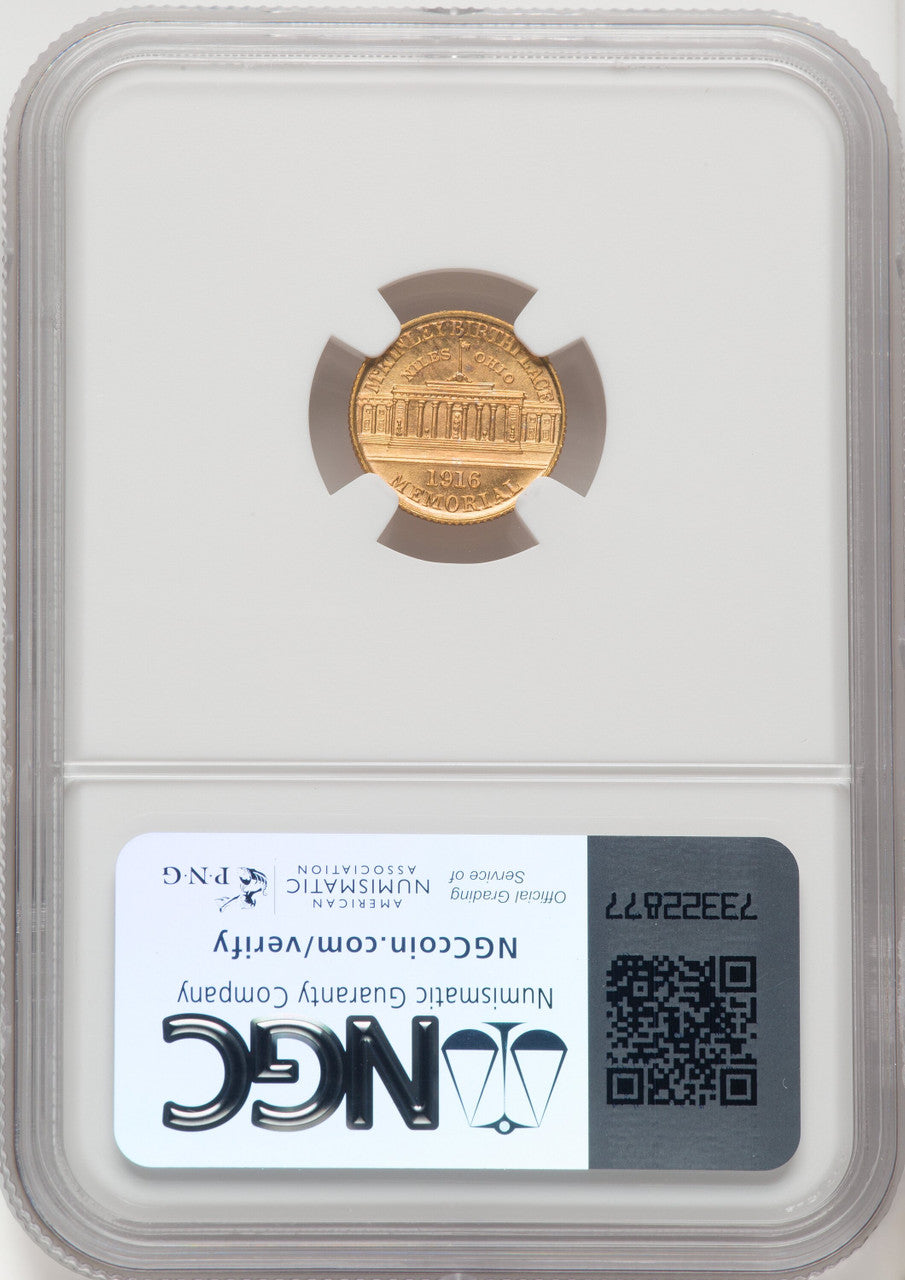 1916 G$1 McKinley Commemorative Gold NGC MS67 (769927021)