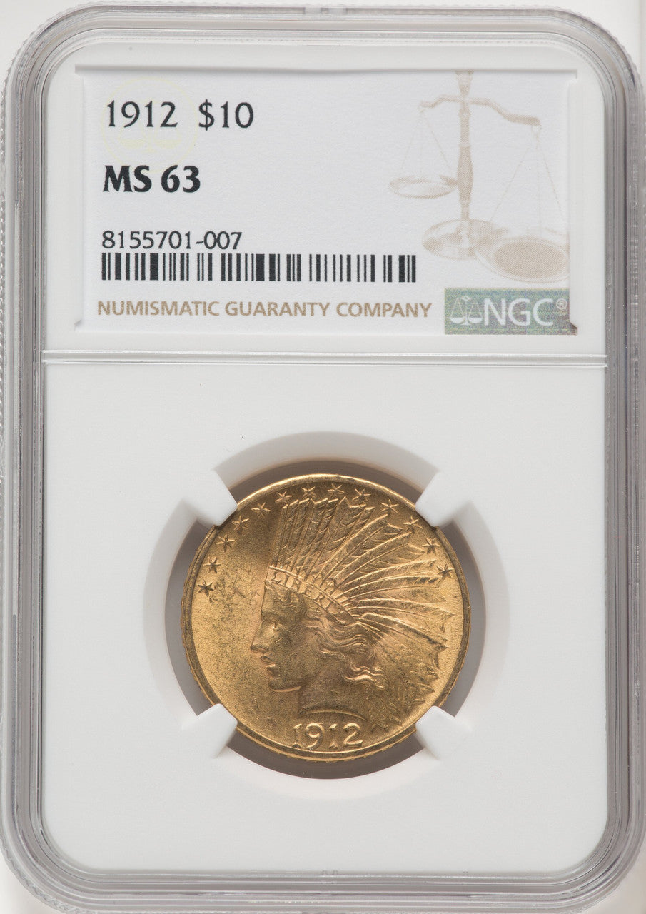 1912 $10 Indian Eagle NGC MS63 (177100024)