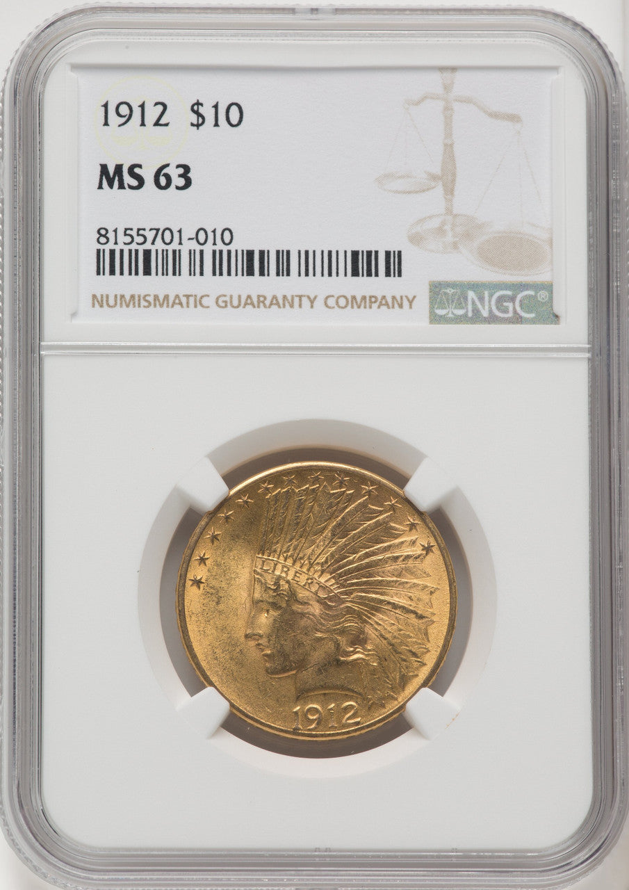 1912 $10 Indian Eagle NGC MS63 (177100027)