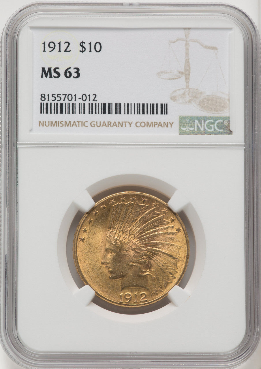 1912 $10 Indian Eagle NGC MS63