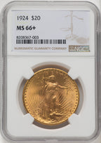 1924 $20 Saint Saint-Gaudens Double Eagle NGC MS66+ (768421004)