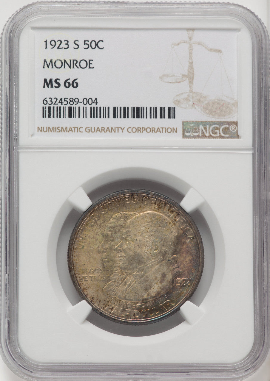1923-S 50C Monroe Commemorative Silver NGC MS66 (770048031)