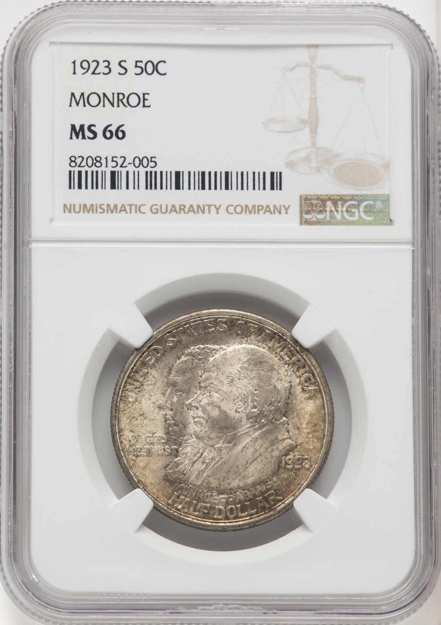 1923-S 50C Monroe Commemorative Silver NGC MS66 (770048033)