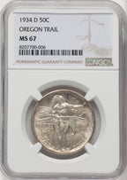 1934-D 50C Oregon Commemorative Silver NGC MS67 (769907022)