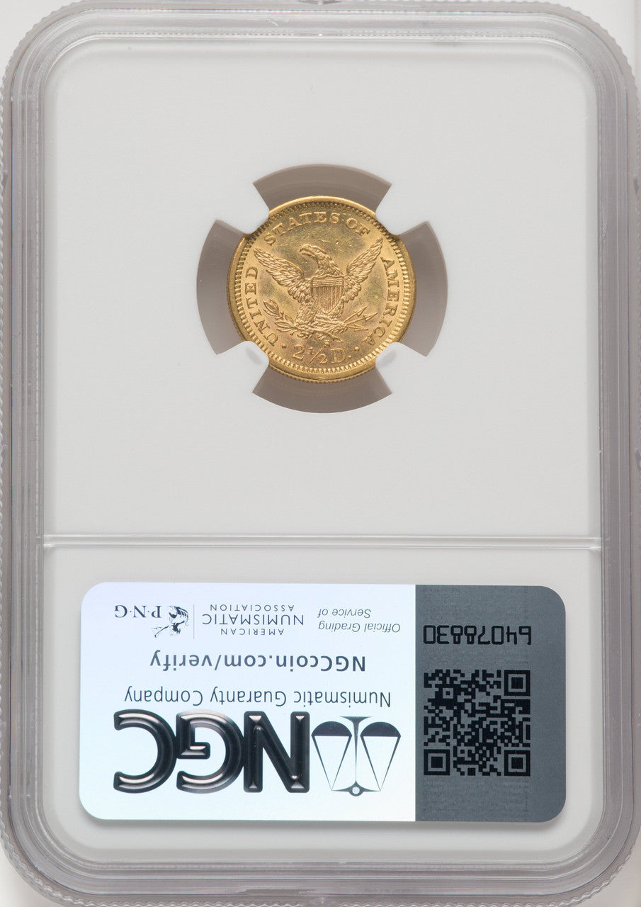 1877-S $2.50 Liberty Quarter Eagle NGC AU58 (519460162)
