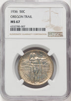 1936 50C Oregon Commemorative Silver NGC MS67 (770048032)