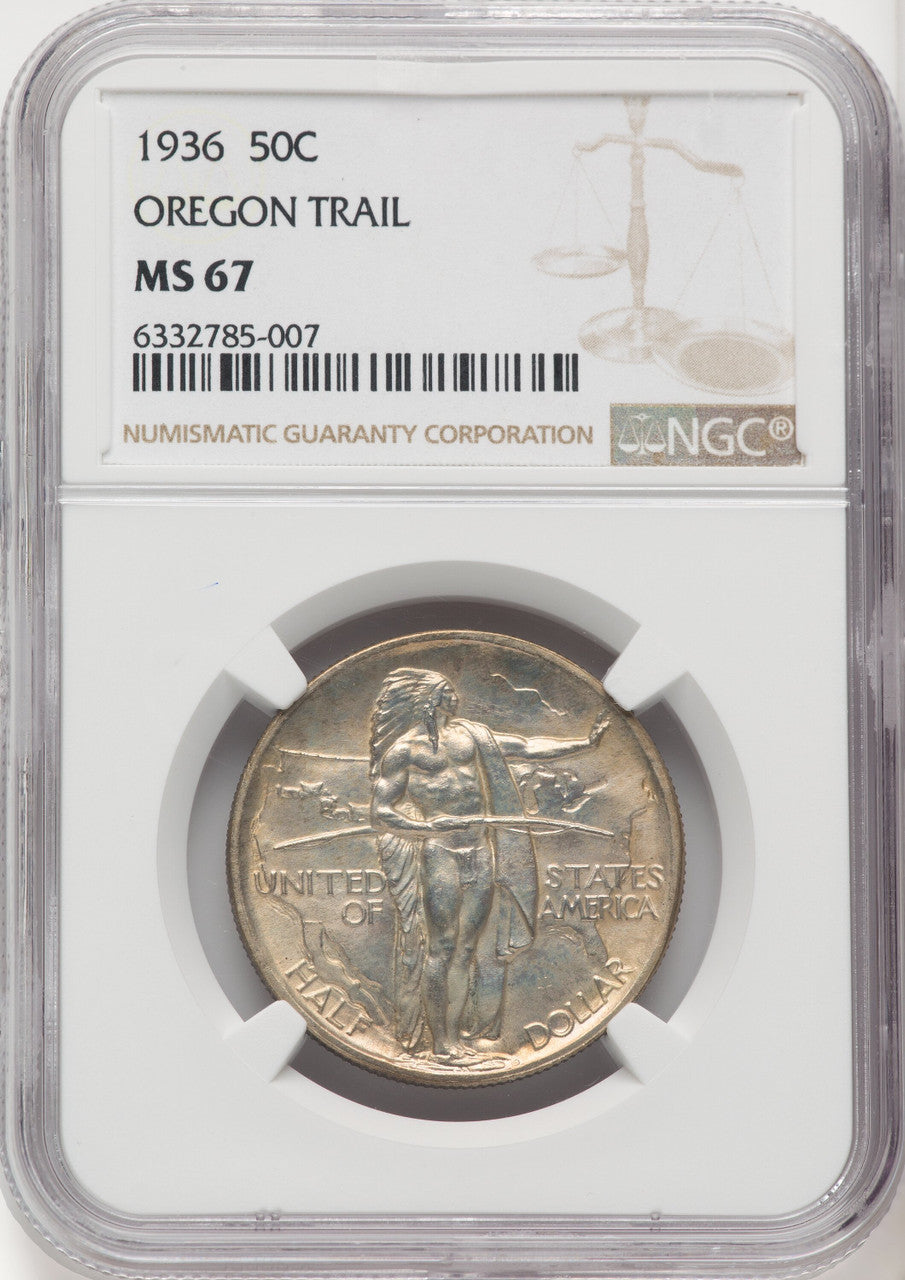 1936 50C Oregon Commemorative Silver NGC MS67 (770048032)