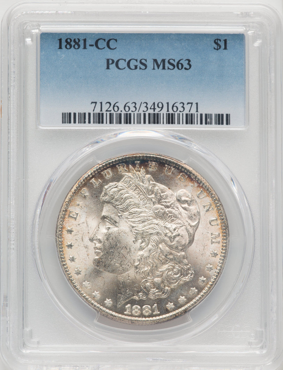 1881-CC Morgan Dollar PCGS MS63 (769908020)