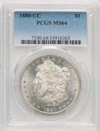 1880-CC Morgan Dollar PCGS MS64