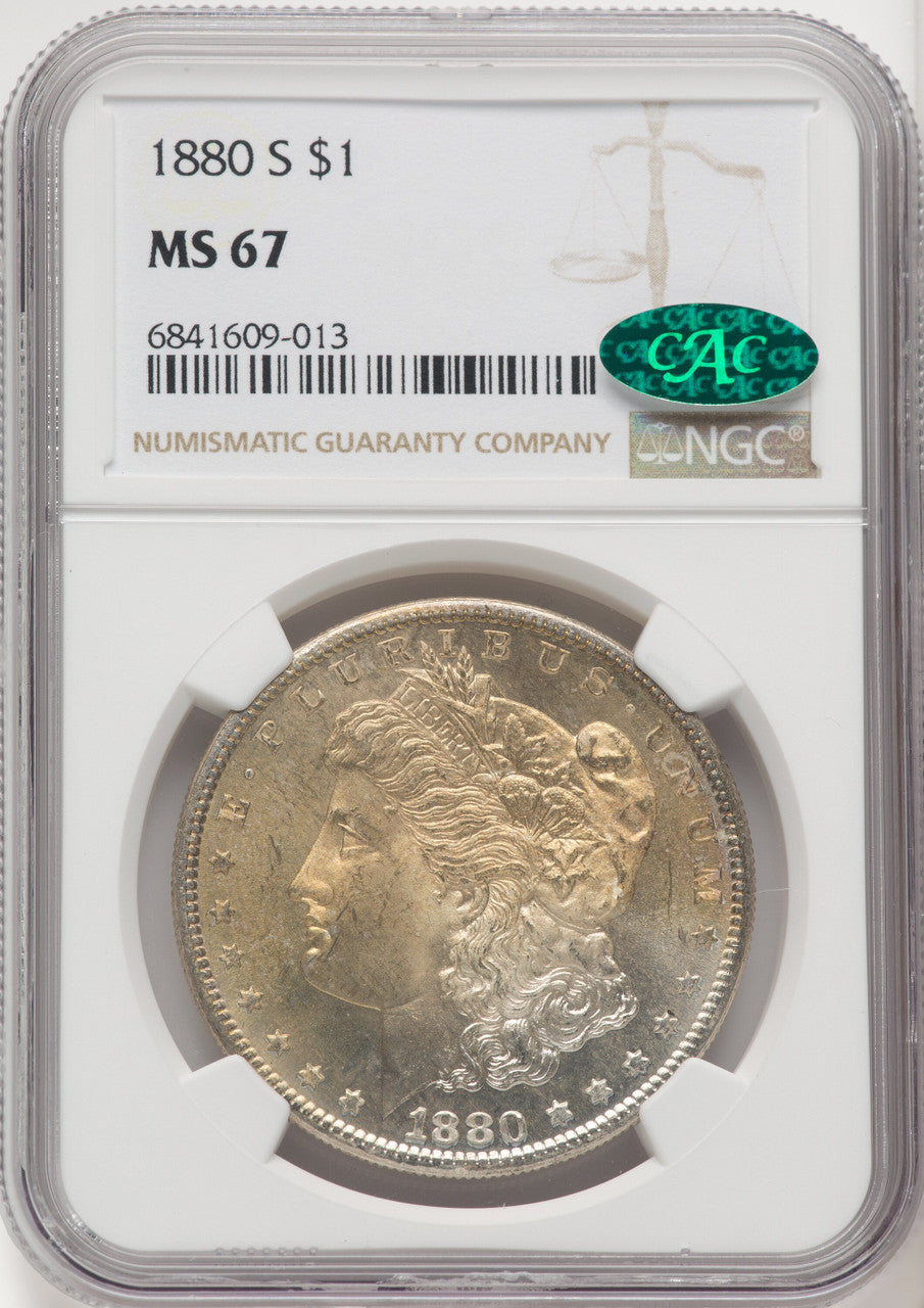 1880-S CAC Morgan Dollar NGC MS67