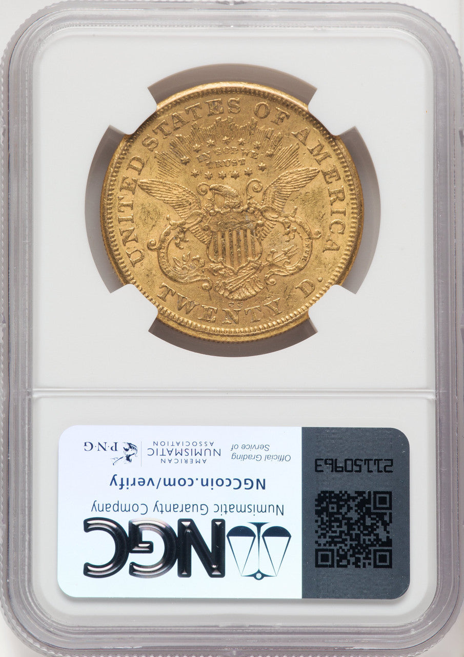 1873-CC $20 Liberty Double Eagle NGC AU58