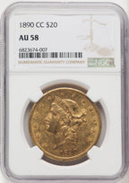 1890-CC $20 Liberty Double Eagle NGC AU58 (769947052)
