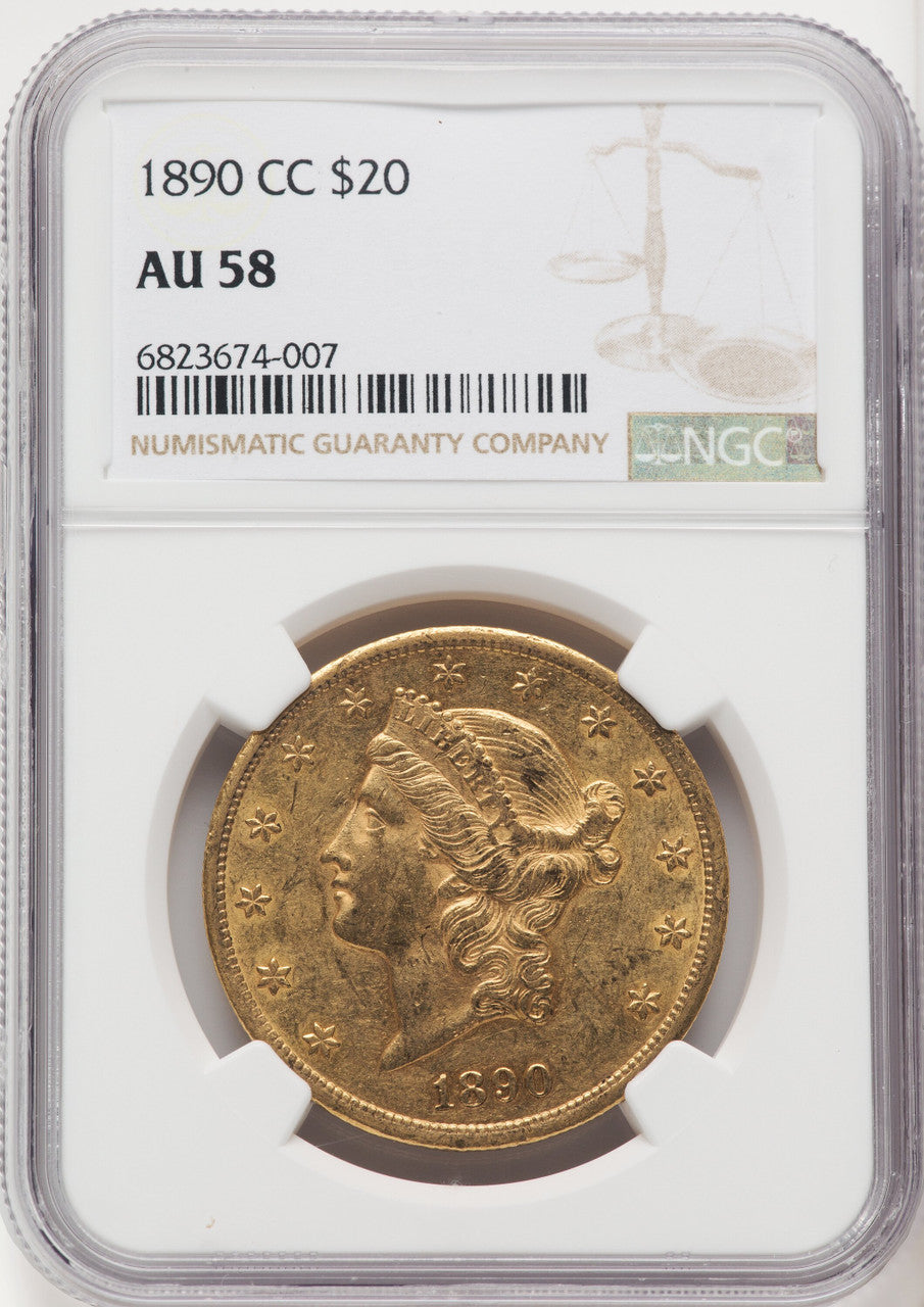 1890-CC $20 Liberty Double Eagle NGC AU58 (769947052)