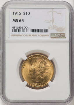 1915 $10 Indian Eagle NGC MS65 (769947043)