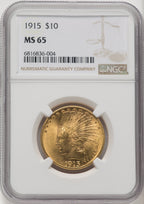 1915 $10 Indian Eagle NGC MS65 (769947043)