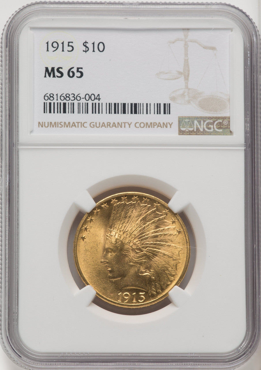 1915 $10 Indian Eagle NGC MS65 (769947043)