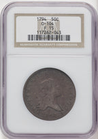 1794 50C O-104 Early Half Dollar NGC 15 (769947011)