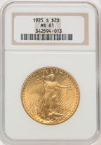 1925-S $20 Saint-Gaudens Double Eagle NGC MS61 (769947066)