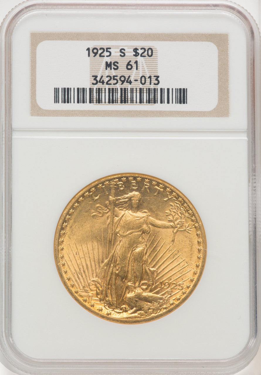 1925-S $20 Saint-Gaudens Double Eagle NGC MS61 (769947066)