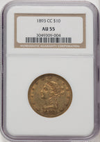 1893-CC $10 Liberty Eagle NGC AU55