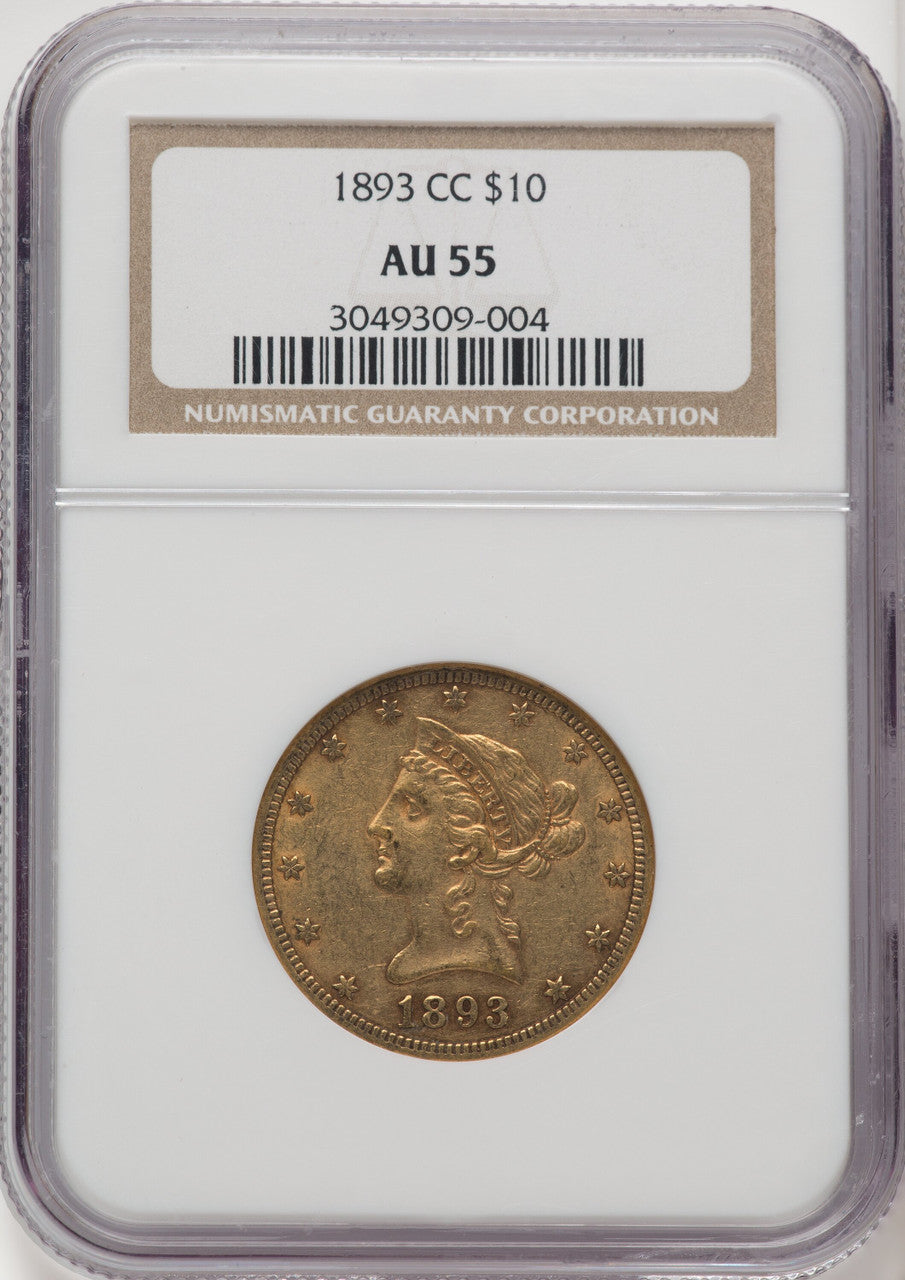 1893-CC $10 Liberty Eagle NGC AU55