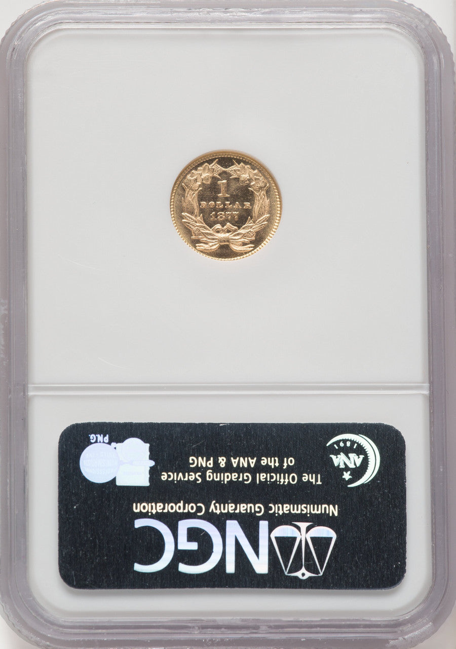 1877 G$1 Gold Dollar NGC MS68