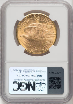 1925-D $20 Saint-Gaudens Double Eagle NGC MS62+