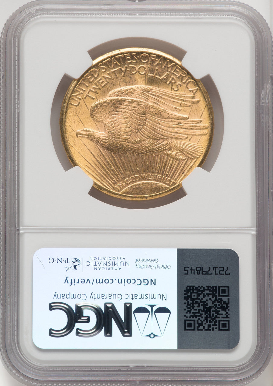 1925-D $20 Saint-Gaudens Double Eagle NGC MS62+