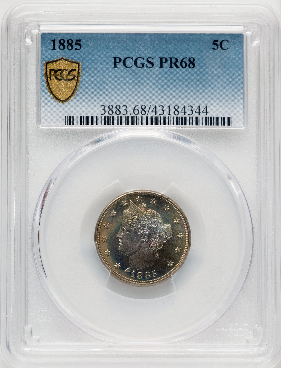 1885 5C Proof Liberty Nickel PCGS PR68 (769947004)