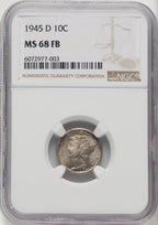 1945-D 10C FB Mercury Dime NGC MS68 (769947074)