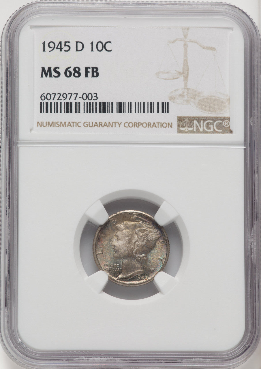 1945-D 10C FB Mercury Dime NGC MS68 (769947074)