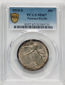 1915-S 50C Panama-Pacific Commemorative Silver PCGS MS67 (769947027)