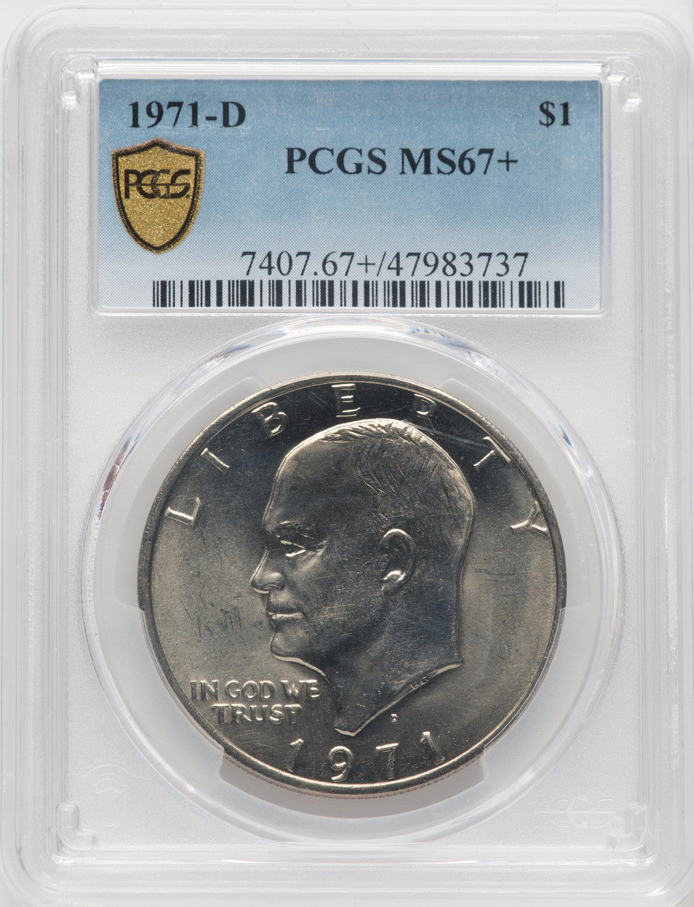 1971-D $1 Eisenhower Dollar PCGS MS67+ (769947023)