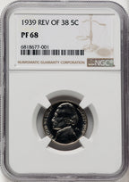 1939 5C Proof Jefferson Nickel NGC PR68 (769947072)