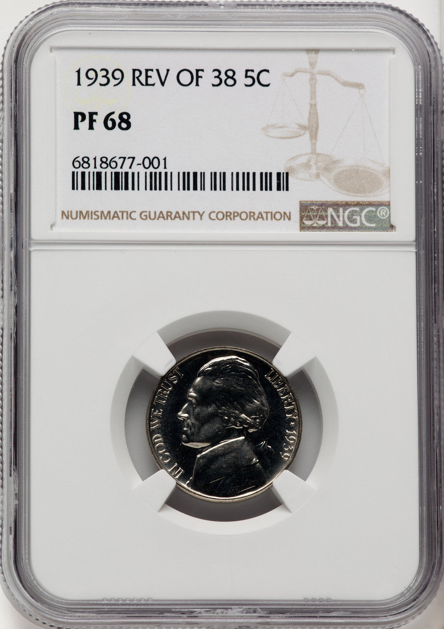 1939 5C Proof Jefferson Nickel NGC PR68 (769947072)