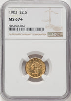 1903 $2.50 Liberty Quarter Eagle NGC MS67+ (769947032)